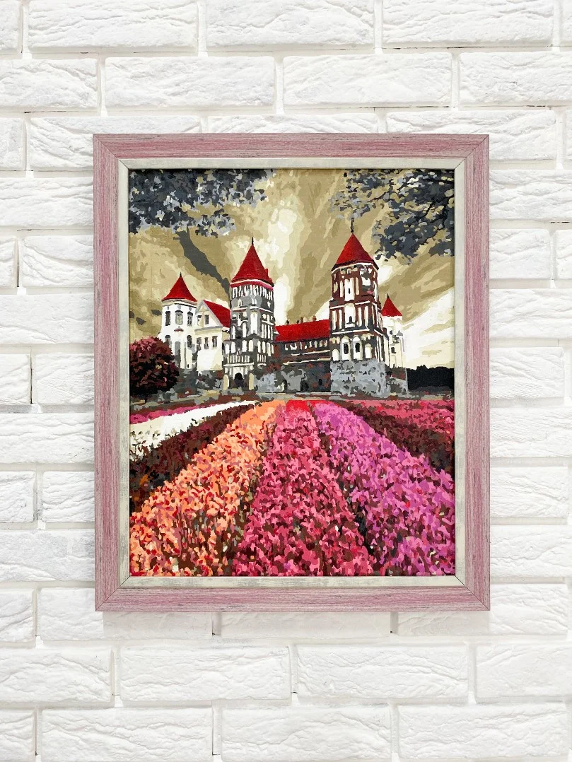 Багетная рамка (розовая посеребренная 4 см) 40х50